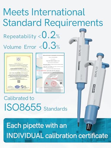 100-1000ul Pipette Pen, High Accurate Manual Single Channel Pipette, 5μl Increment, 0.1 to 1ml Pipettes for Laboratory, Scientific and Industrial Research - size: 100-1000μL