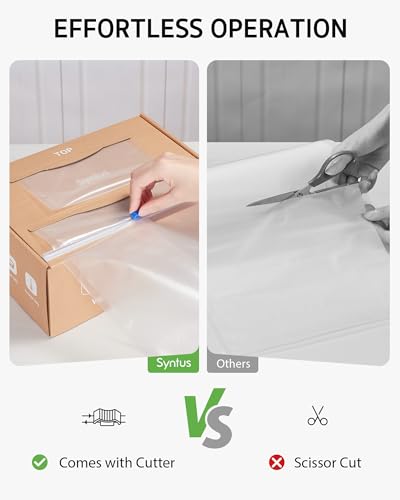 Syntus 11" x 100' and 8" x 100' Vacuum Sealer Bags for Food with Cutter, Vacuum Sealer Bags Roll Keeper BPA-free Heavy-duty Commercial Grade for Food Storage, Meal Prep and Sous Vide - size: 11" x 100' and 8" x 100'
