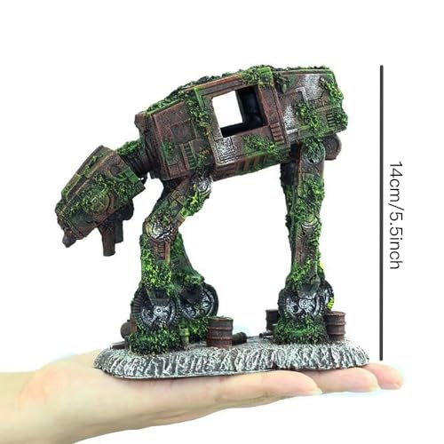 at-at Walker Aquarium Decorations Cool Fish Tank Decorations ATAT Walker Aquarium Decor Aquarium Castle Decor Betta Fish Hide Cave Ornament war Aquarium Decor