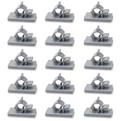 15PCS 1/4 Inch RO Tubing Holder Clips for Water Line, Self-Adhesive Cable Management Mounts for Water Filter and Under Sink Organization - size: 1/4 Inch