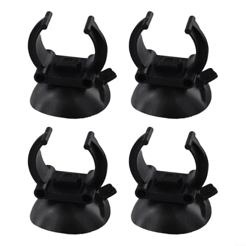 4/8 Pcs Aquarium Heater Suction Cups Clips 35mm Replacement Fish Tank Thermostat Holders Heaters for Bars Black Resin Clamps Fit 2.5cm Tubes(4pcs) - size: 4pcs