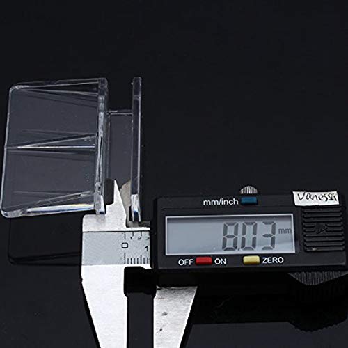 Weilan Aquarium Lid Clips 8mm Fish Tank Glass Cover Lid Support Holder Clear Acrylic for Rimless Aquariums 12PCS Aquarium