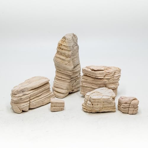 Natural Rock Stones Aquarium Rocks for Fish Tank Decoration Aquarium Landscaping Models Reptile and Amphibian enclosures-40lb(12-14Pcs) 2-9inch - size: 40lb (2-9inch 12-14Pcs)