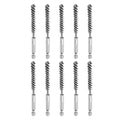 HARFINGTON 10Pcs Stainless Steel Bore Brush 9mm Dia 4" Long Cleaning Twisted Wire Brush with Handle 1/4" Hex Shank for Tubes, Ports, Bearings - size: 9mm