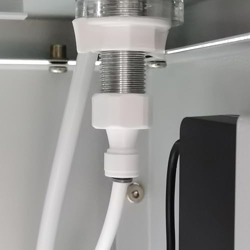 FixtureDisplays® 2PCS White 1/4" Water Pipes Plastic with Three 1/2-inch Water Pipe Connectors 10180-TUBE-1D