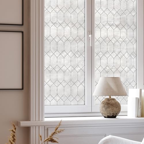 Old English Window Privacy Film by Artscape - Textured Leaded Glass Design, Static Cling, Allows Natural Light in, UV Protection, Phthalate and BPA Free, Made in USA - 36 x 72 Inch - color: Old English
