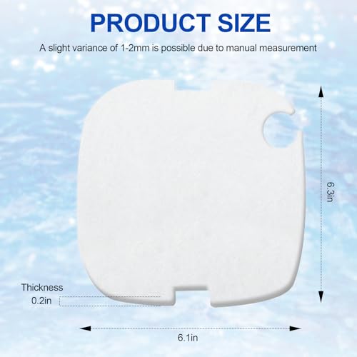 Rite Size S Canister Aquarium Polishing Filter Pads Fits for MarineLand C-Series and Magniflow'160 & 220 Canister Filters, Aquarium Filter Media Screens Out Fine Particulates -6 Pcs - size: Rite Size S