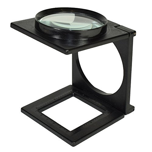 AB Tools-Toolzone Folding Foldable Magnifying Magnifier Glass Reading Aid Optical Lens and Stand