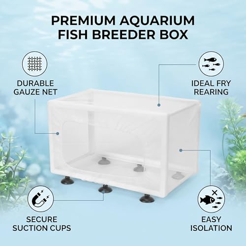 Fish Breeding Aquarium Box, Multifunctional Fish Breeder Box for Small Fish, Size L - size: Large