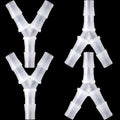 4 PCS 3/8" Y Shaped Connector, Plastic Hose Barb Fitting 3 Way Tubing Connectors, Equal Barbed Joint Splicer Mender Adapter Union for Air Line Water Oxygen Tubing Pipe Gas - White - style: 3/8" Y Shape,4pcs
