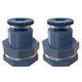 NPT 1/2 PVC Bulkhead Fitting, Female Plastic Water Tank Connector Adapter Fitting with Plugs for Rain Barrel Garden Hose Adapter Spigot kit,Water Tank,Drain Bucket (2 Set) - size: 1/2 NPT Female