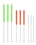 9PCS Reusable Long Colored Straw Cleaner Brush Set 12" Bendable,Capable of Cleaning Various Metal, Silicone, Plastic, Bamboo,Glass Straws Tubes Diameters Ranging from 4-16mm