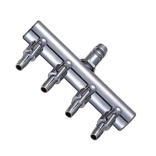 4-Way Aquarium Air Flow Control Lever Valve Chromium Copper Distributor Fish Tank Splitter Pump Accessories 1Pcs