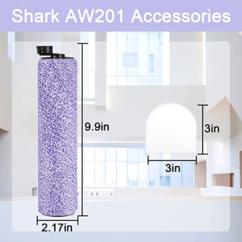 Hydrovac Replacement Brushroll & Filte for Shark WD101 WD201 WD100 WD200 AW201 WD200C WD201C WD101C AW261 wd160 HydroVac XL 3-in-1 vacuum cleaner, compare parts WDB1, WDB2, WDFF1, WDFF2, WDB1F2 - color: Wd201(2+4)