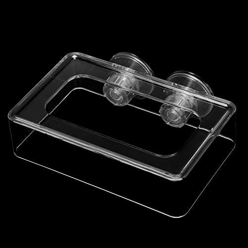 Futterring Aquarium, KIMISS Acrylic Simple Installation Fish Food Feeder Feeding Ring for Fish Aquarium with Suction Cup Acrylic Simple Installation (27x19.5x19cm / 10.6x7.7x7.5in) - size: 27x19.5x19cm / 10.6x7.7x7.5in