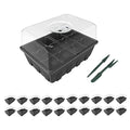 Gardzen 20 Pack Seed Starting Tray, Plant Germination Trays, Seed Starter Kit with Adjustable Humidity Vented Dome, Plant Growing Kit 6.6" x 4.5", Total 240-Cell, Clear - color: Clear, size: 20-Pack