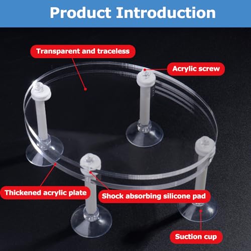 Water Pump Stand Fish Aquarium Accessories Sump Fish Tank Water Pump Rack Acrylic Shockproof Water Pump Bracket submersible pump stand Suction Cup Pump Rack (110×145MM) - size: 110×145MM