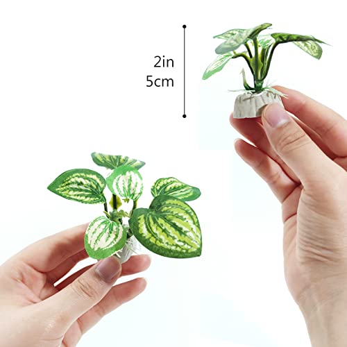 6PCS Aquarium Plants Fish Tank Decorations Betta Silk Plastic Plants for Aquarium Decor - color: B-6pcs Set/Green