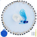 Drasry Saltwater Fishing Cast Net for Bait 3/8 1/4 or 1/2 with Heavy Sinkers Fish Trap Throw Net. Size 3ft/4ft/5ft/6ft/7ft/8ft/9ft/10ft Radius Freshwater Nets - size: 9FT (270cm) Radius, style: Pvc-0.3mm Mono 3/8mesh