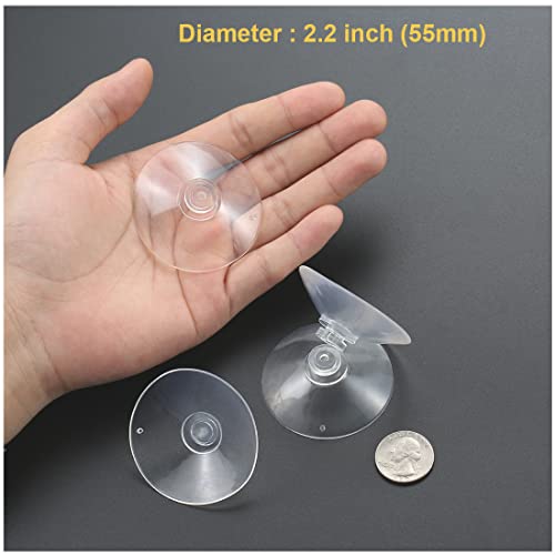 30 Pieces 3 Sizes Clear Suction Cups for Glass Without Hooks, Small Rubber Suction Cups for Home Organization Festival Christmas Decoration Window (Assorted Sizes 0.8 + 1.2 + 2.2 inch)