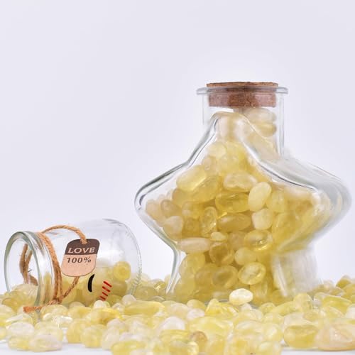 Polished Citrine Crystals Quartz - 72 Pcs, 0.5" 10 oz Handpicked Tumbled Gemstones Rocks Jasper, Pebbles for Reiki, Chakra, Healing and Decoration - color: Citrine, size: 0.5"