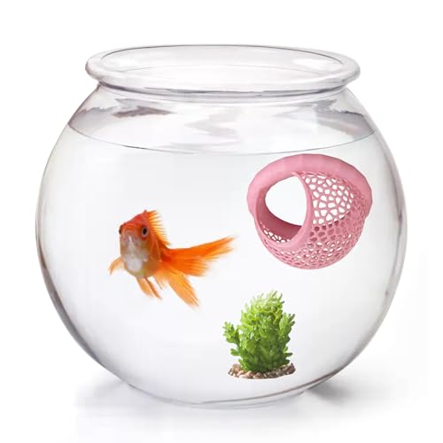Betta Hammock & Fish Toys Set, Aquarium Betta Fish Training and Feeding Rings, Floating Bettas Hide & Shrimp Cave, Decorative Accessories for Small Fish Tanks