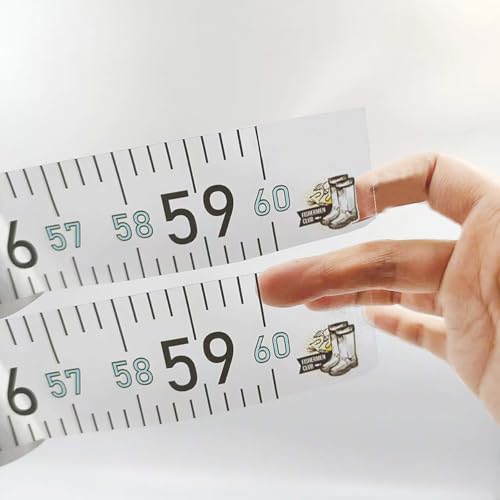 60" Fish Measuring Ruler Sticker for Boat 2 Pcs Strong Self Adhesive Transparent Waterproof Decal Tape Measure Clear Boat Accessories (60 inch) - size: 60 inch