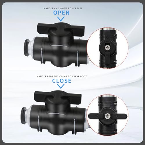 5/32 Push to Connect Ball Valve Union Air Flow Control Valve Quick Connect Tube Fittings Pneumatic Valve Air Hose Fittings 5pack - size: 5/32"