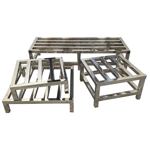 Stainless Steel Floor Bracket Rectangular Shelf with Raised Base, Fish Tank Bottom Frame, Heavy-Duty Shelf,30 * 30 * 20cm - size: 30*30*20cm