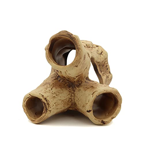 ALEGI Aquarium Cave Tree Stump Hole for Betta Fish, Shrimp, Cichlid Rock Cave Stone Betta Fish Hideout Cave Decorations (Styles 3)