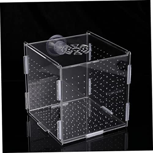 FRCOLOR Modern Fish Tank Isolation Box Clear Aquarium Breeding Box Suction Cup Ideal for Guppies and Betta