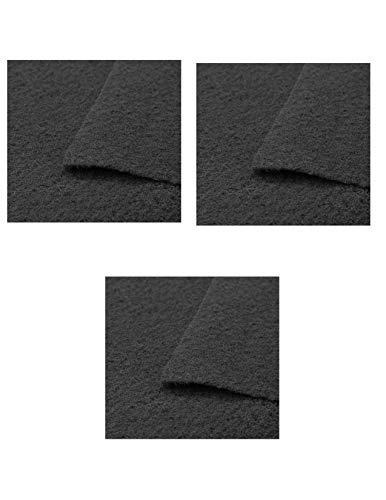 CFS COMPLETE FILTRATION SERVICES EST.2006 Premium Activated Carbon Infused Filter Pad 18x10 - Cut to Fit for Aquariums and Pond (3)