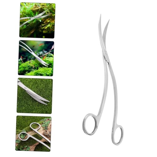Stainless Steel Wave Scissors for Aquarium Plant Care Ergonomic Tool for Trimming Foreground Aquatic Plants for Fish Tank Enthusiasts and Aquascaping