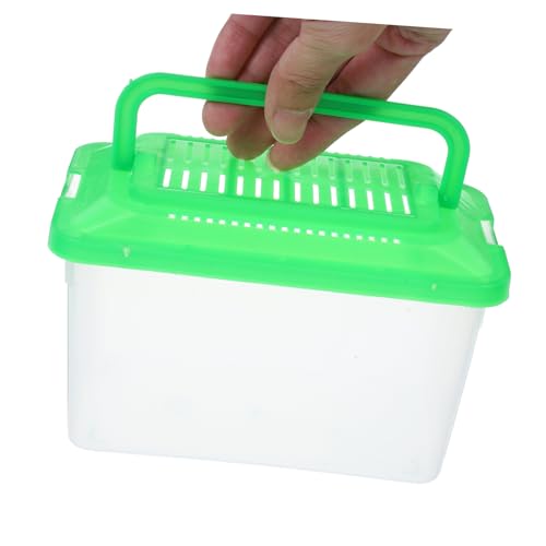 Portable Handheld Pet Transport Container Plastic Aquarium Turtle Box Lightweight Reptile Carrier for Travel Multi Functional Fish Tank for Hamsters and Turtles