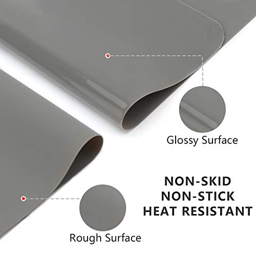 Gartful 3PCS Silicone Sheet for Crafts, Epoxy Resin, Jewelry Casting Molds, Multi-Purpose Counter Pad, Placemat Table Mat, Desk Protector, Nonskid Nonstick, Dark Grey (15.7x11.8 inches) - color: Dark Grey, size: 3pcs - 15.7 x 11.8 inches