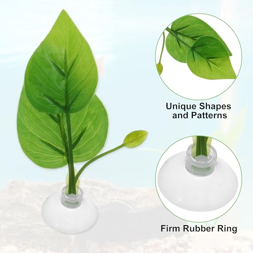 Betta Fish Leaf, Natural Habitat Simulation for Betta Spawnings Grounds, Betta Spawnings Leaves, Resting Bed, Large & Small Leaves, Green