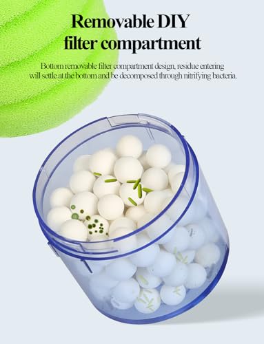 UPETTOOLS Aquarium Biochemical Sponge Filter（M）, Ultra Quite Aquarium Air Pump Double Head Bio Sponge Fish Tank Foam Filter,15-50 Gallon