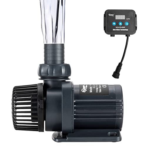 Hygger 1720GPH Quiet Submersible and External 24V Water Pump, with Controller (30%-100% Settings), Powerful Return Pump for Fish Tanks, Aquariums, Ponds, Fountains, Sump, Hydroponics (55W, 14.8ft) - color: 55w, 1720gph, 14.8ft