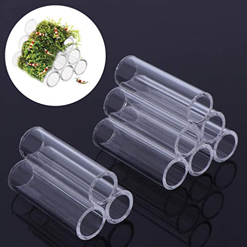 Aquarium Shrimp Shelter Tube Cave Clear Acrylic Habitat Breeding House Fish for Tank Decor 3 or 6 Tubes Betta Hideo Aquarium Heater Light Thermometers Gravel Sand Decorations - color: 5 Tubes