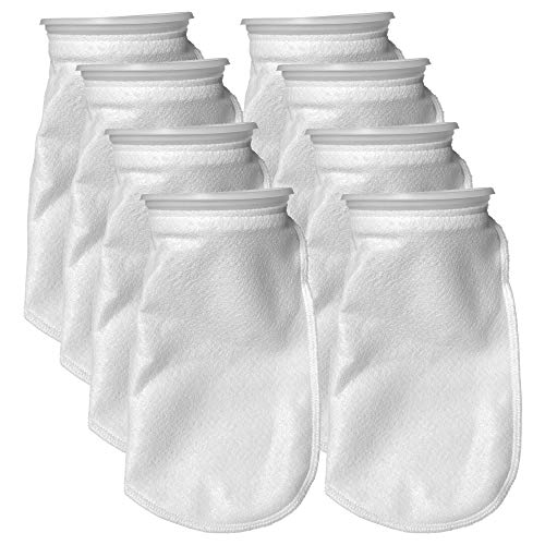 Sock Filters - 100 Micron - Aquarium Felt Filter Bags - Custom Made in USA (7 Inch Ring by 16 IInch Long 8 Pack) - color: 8 Pack, size: 7 Inch Ring by 16 Inch Long
