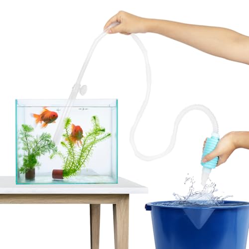 TERA PUMP TRFTCLN-S (BPA-Free) Nano Aquarium Cleaner Fish Tank Gravel & Sand Cleaner for Small Aquariums Under 10 Gallons - size: Small