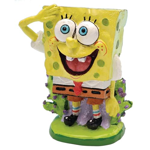 Penn-Plax Spongebob and Pineapple House Aquarium Ornament | 2 Piece Set | Great for Fresh or alt Water Tanks (Pack of 3) - size: Medium (Pack of 3)