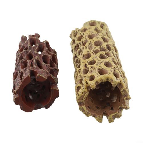 Shrimp Hideout Hermit Crab Climbing Toy Aquarium Decoration with Reptile Moss Attachment Small Animal Nesting Spot Crayfish Shelter Resin Ornament