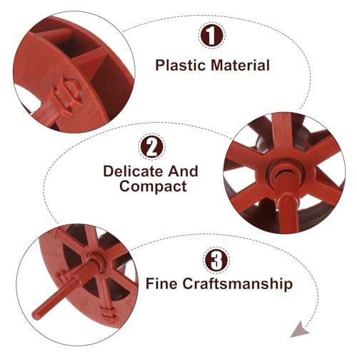 uxcell 2 Pcs Fountain Water Wheel, 2 Inch Desktop Fortune Statue Aquarium Wheels Decor Water Fountains Wheel Red - color: Red, size: 2 Inch