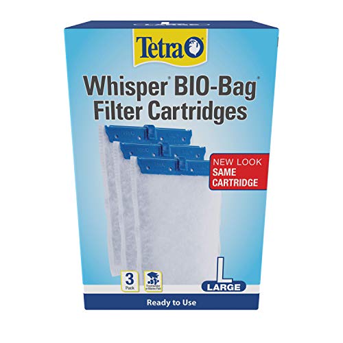 Tetra Whisper Bio-Bag Large Filter Cartridges for Aquariums, 12 Count, Ready to Use, Fits Tetra Whisper Fish Tank Filters 10-30 Gal, 20-40 Gal, PF-20, 30, 40, 60, IQ 20, 30, 45, 60 - size: 3 Count (Pack of 12), style: Standard