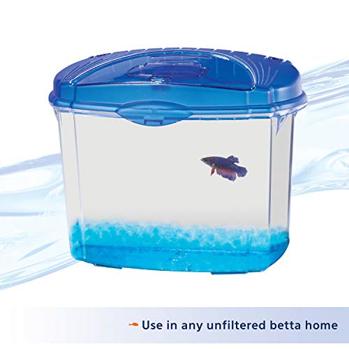 Aqueon Pure Betta Beads, Blue (Pack of 2) - color: Blue, size: One Pouch (Pack of 2)