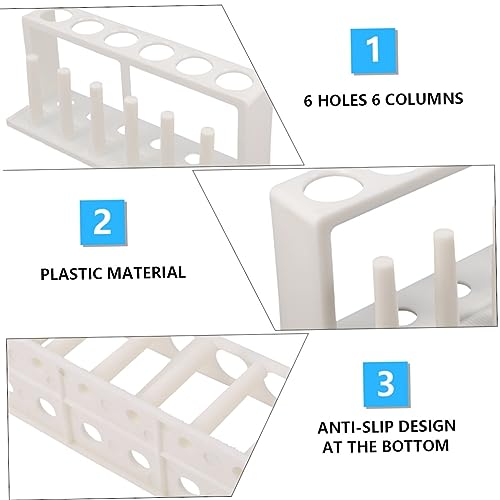 Cabilock Portable Test Tube Rack Organizer for School and Laboratory White Water Quality Test Tube Holder for View and Access Multi Tube Storage