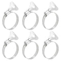 uxcell 6Pcs Stainless Steel Hose Clamps Worm Gear Hose Clamp, 25-38mm (1"to 1-1/2") Adjustable Thumb Screw Key Type Clamps Fuel Line Clamps 8mm Bandwidth for Plumbing, Automotive