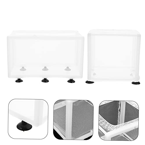 YARNOW 2pcs Fish Breeding Isolation Box Adjustable Aquarium Separator Cups for Fish Tank Convenient Net for Juvenile and Sick Accessory