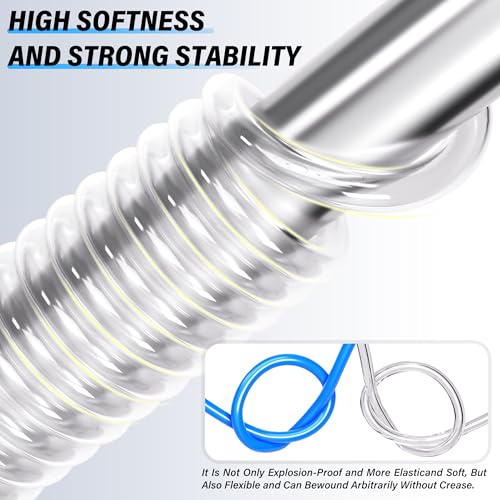 TAILONZ PNEUMATIC Clear 6mm OD 4mm ID Polyurethane PU Air Hose Pipe Tube Kit 32 Meter 100ft - color: Clear, size: 6mm OD/100ft/32m